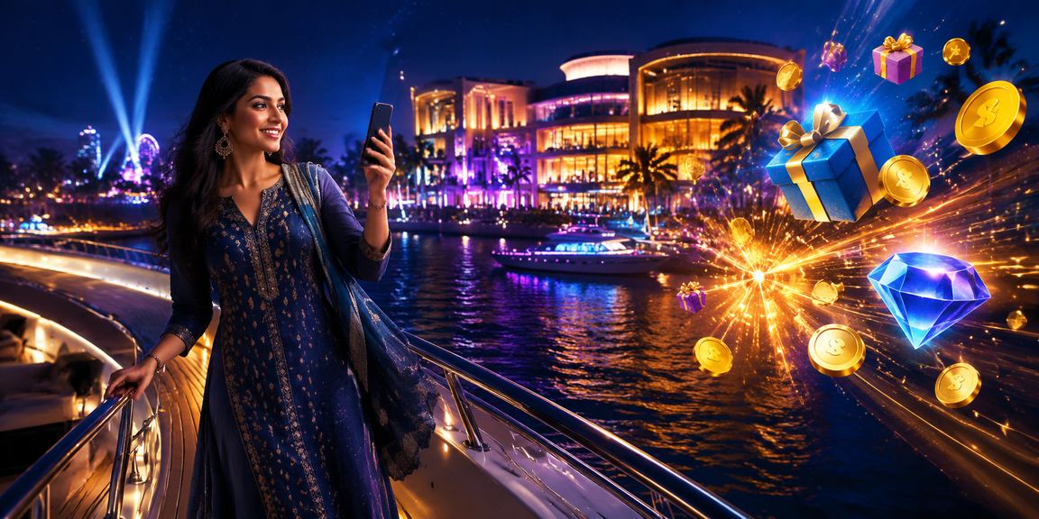 Indian woman using mobile to deposit funds for lottery