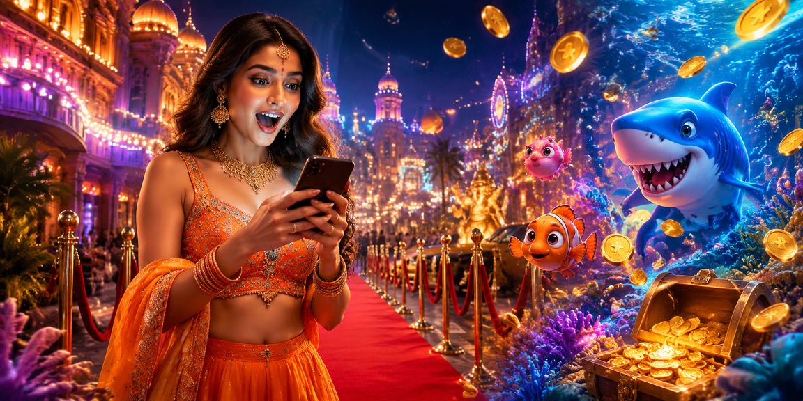 Colorful festive street with digital betting elements overlay